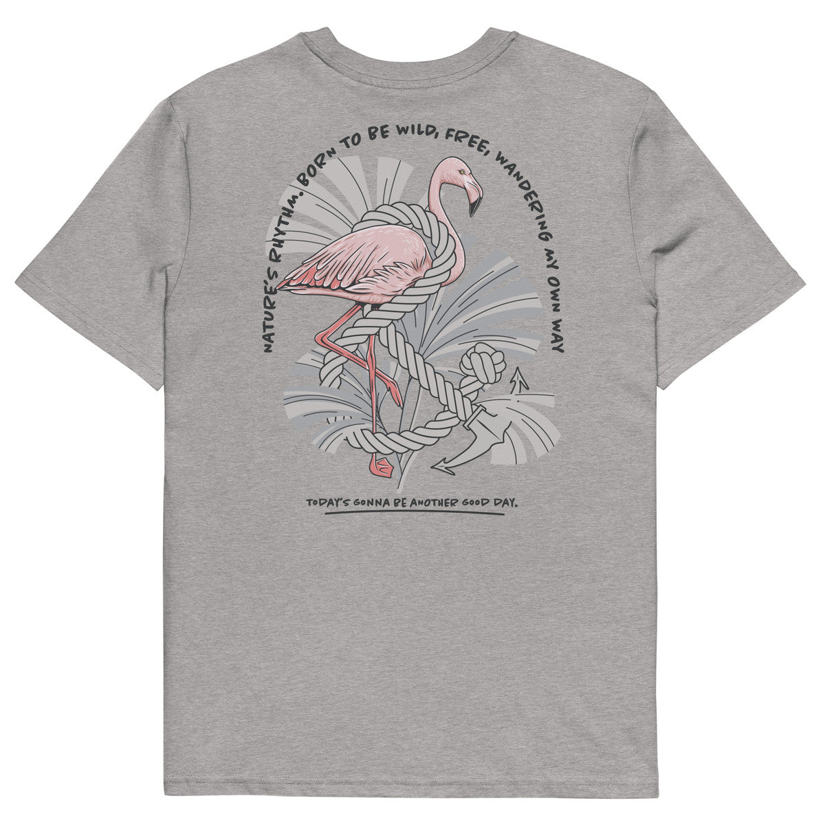 ANCHOR & CREW Flamingo Another Good Day Organic Cotton T-Shirt