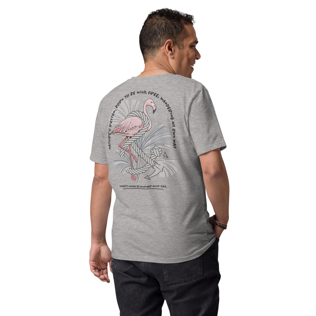 ANCHOR & CREW Flamingo Another Good Day Organic Cotton T-Shirt