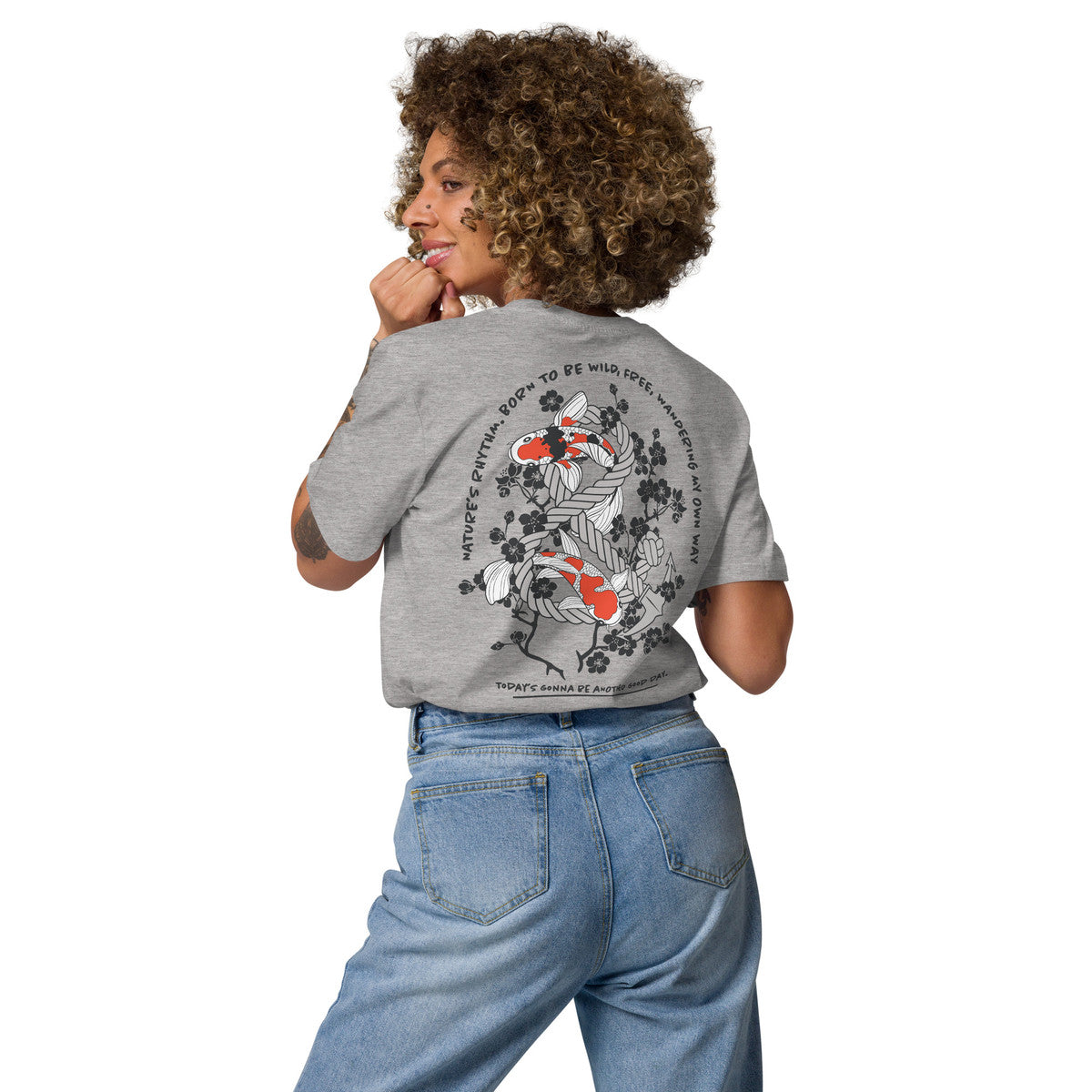 ANCHOR & CREW Koi Fish Another Good Day Organic Cotton T-Shirt