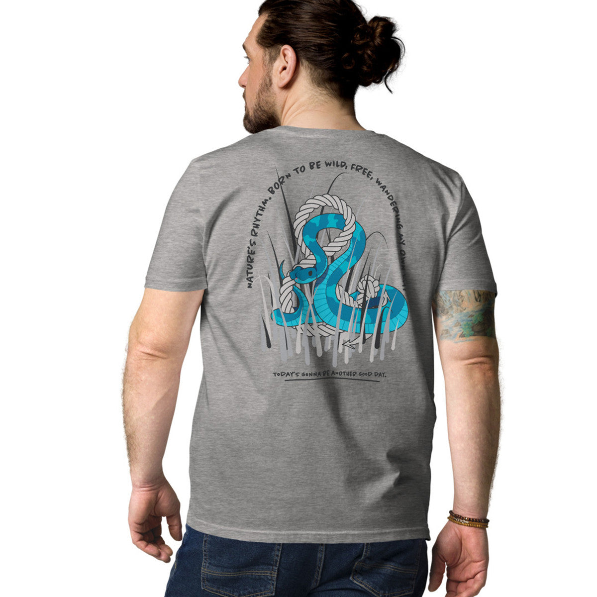 ANCHOR & CREW Snake Another Good Day Organic Cotton T-Shirt