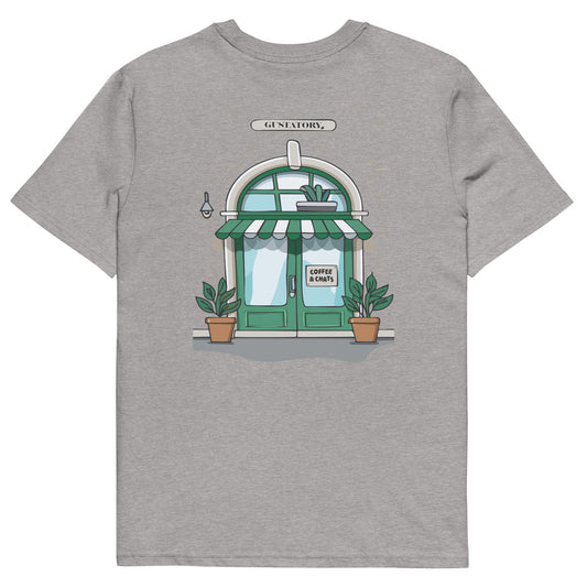 ANCHOR & CREW x GUSTATORY Coffee & Chats Organic Cotton Embroidered T-Shirt