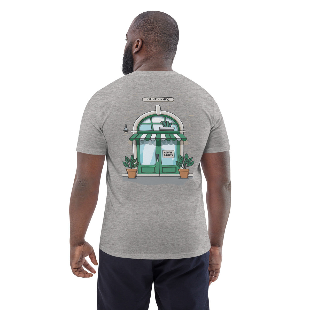 ANCHOR & CREW x GUSTATORY Coffee & Chats Organic Cotton Embroidered T-Shirt