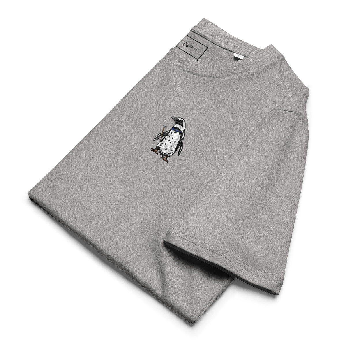 ANCHOR & CREW Penguin Suit Actual Life Organic Cotton Embroidered T-Shirt