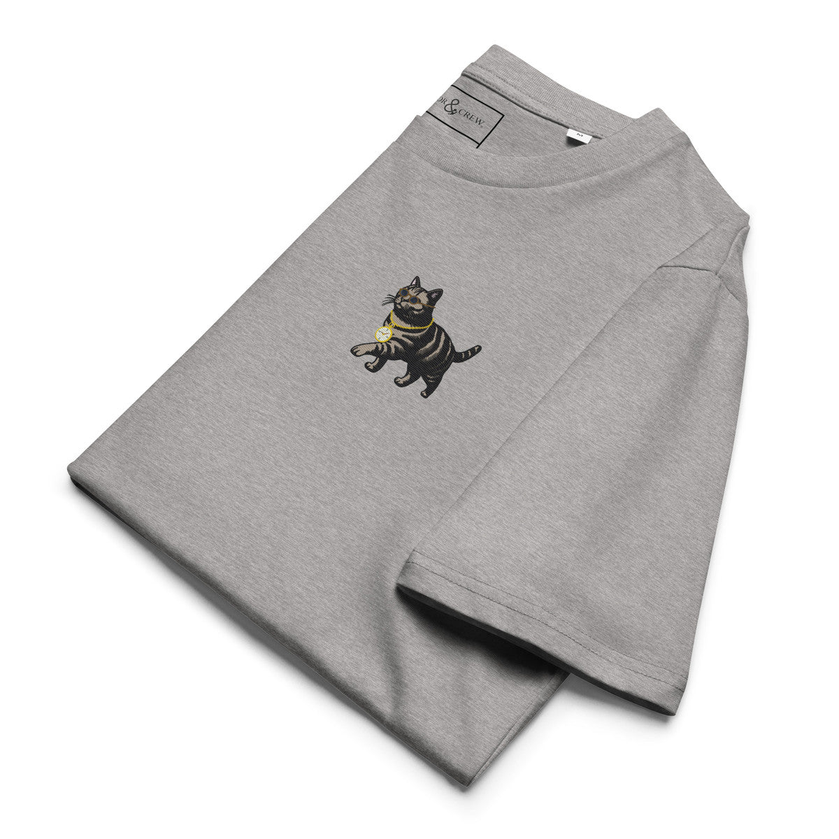ANCHOR & CREW Cool Cat Actual Life Organic Cotton Embroidered T-Shirt