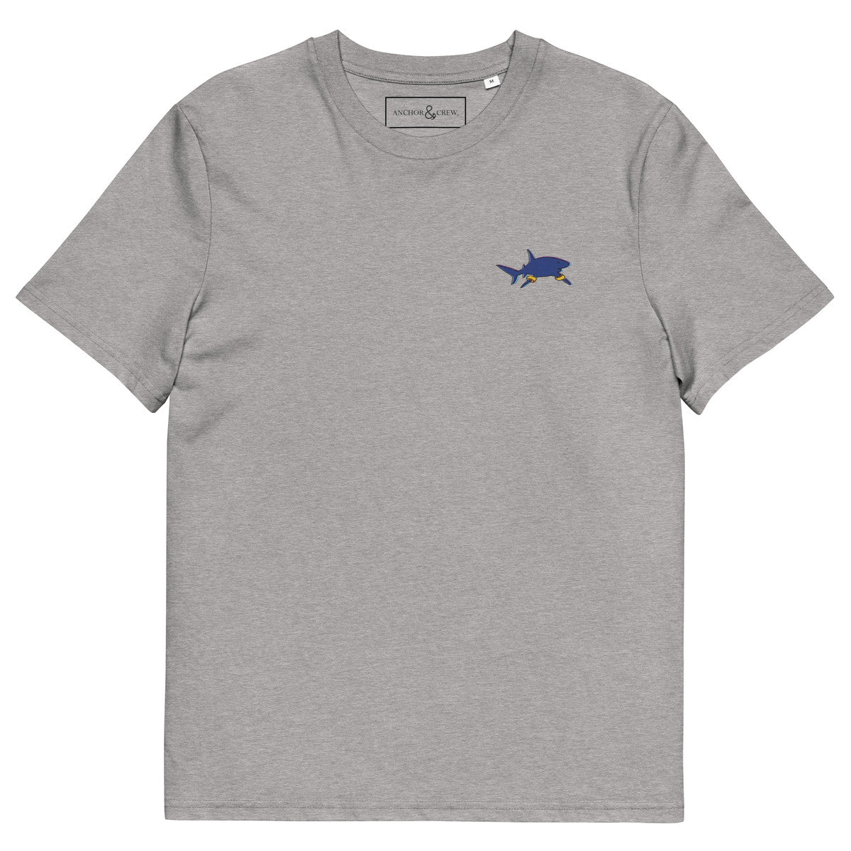 ANCHOR & CREW Shark x Gone Swimming In The Wild Organic Cotton Embroidered T-Shirt