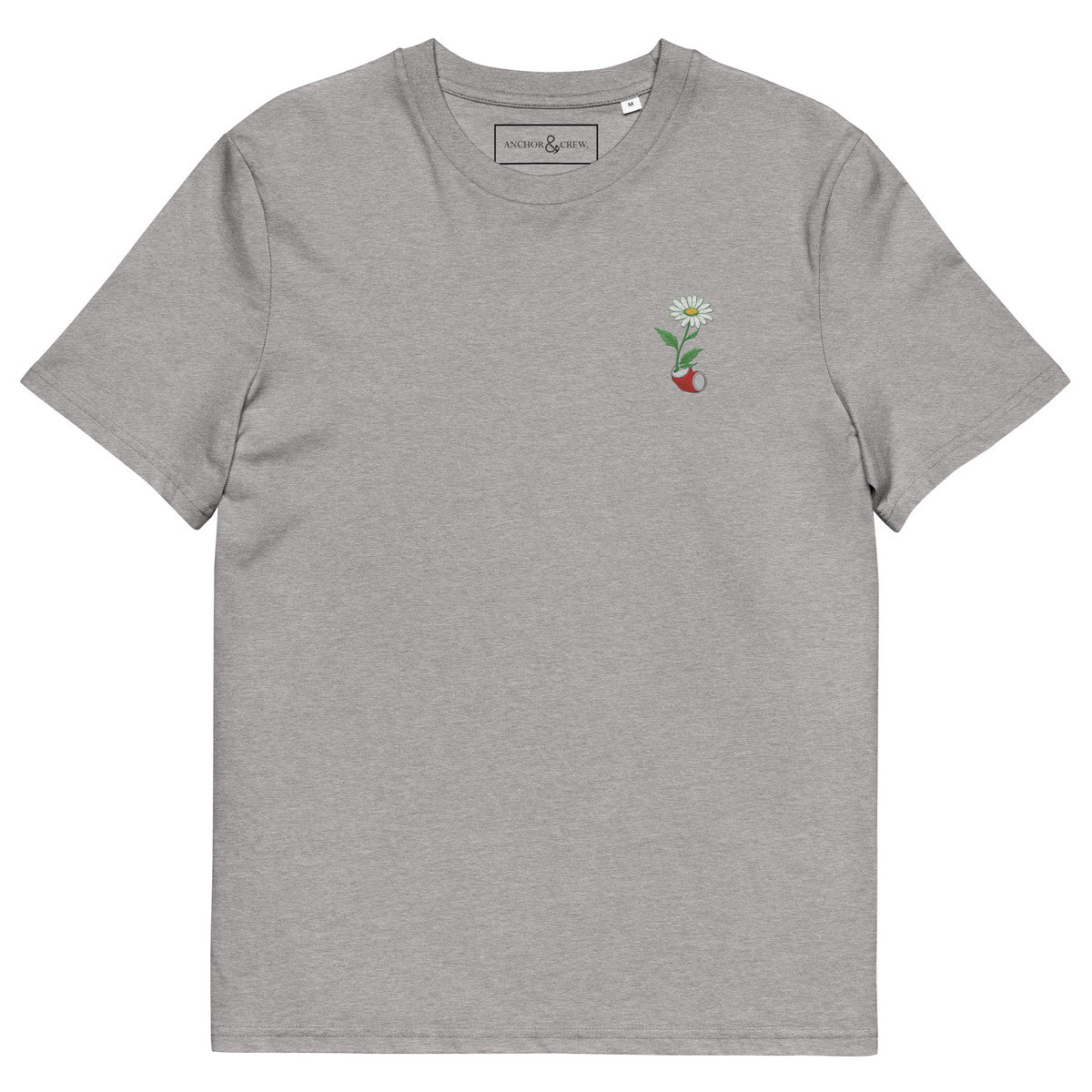 ANCHOR & CREW Daisy Dystopia Garden Organic Cotton Embroidered T-Shirt