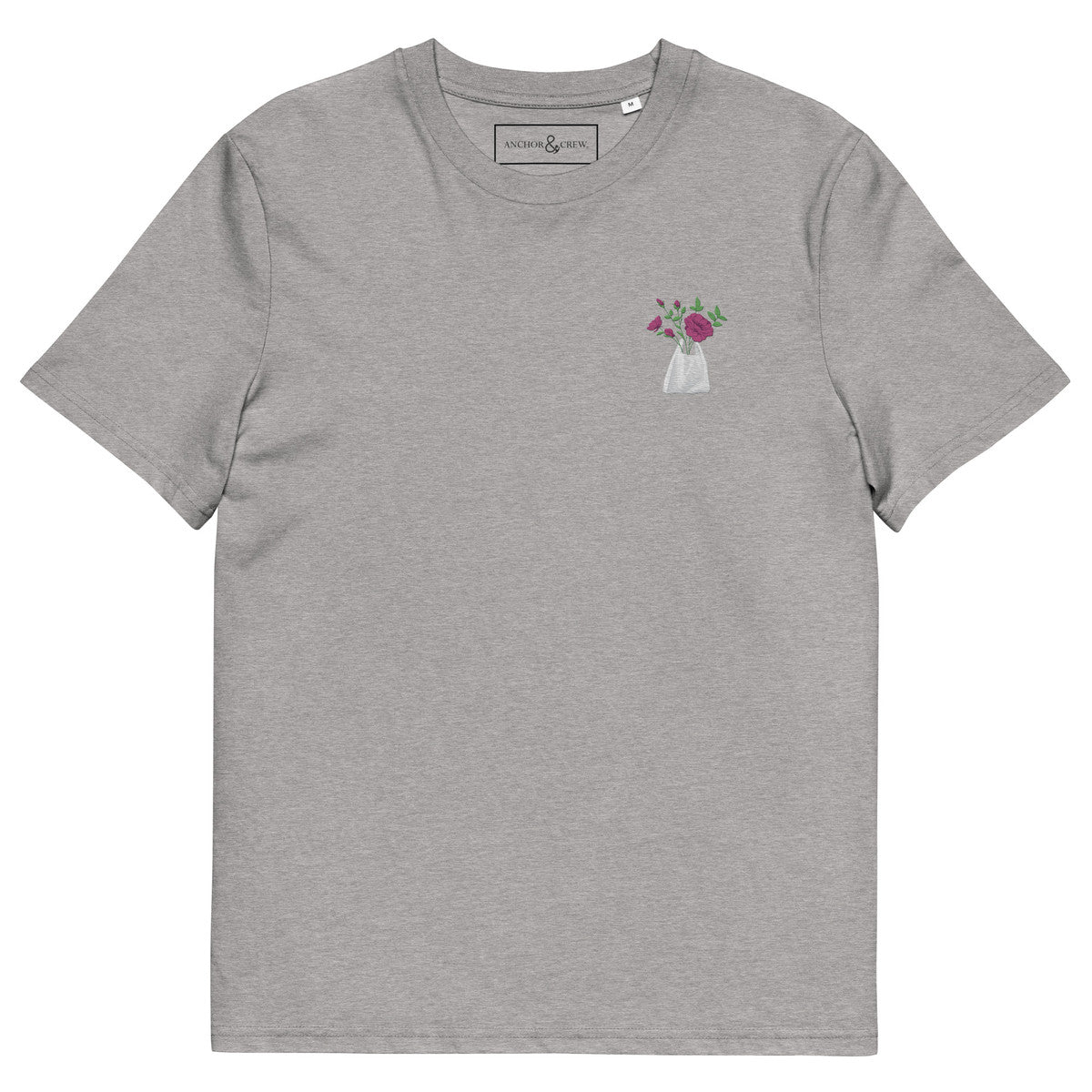 ANCHOR & CREW Peony Garden Dystopia Organic Cotton Embroidered T-Shirt