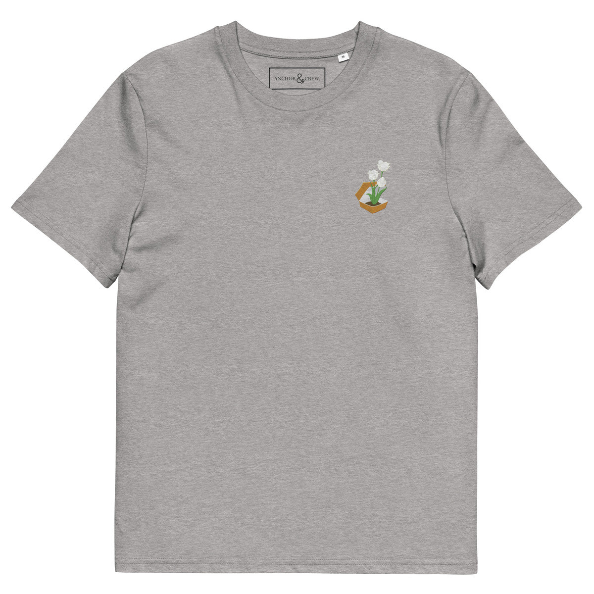 ANCHOR & CREW Tulip Garden Dystopia Organic Cotton Embroidered T-Shirt