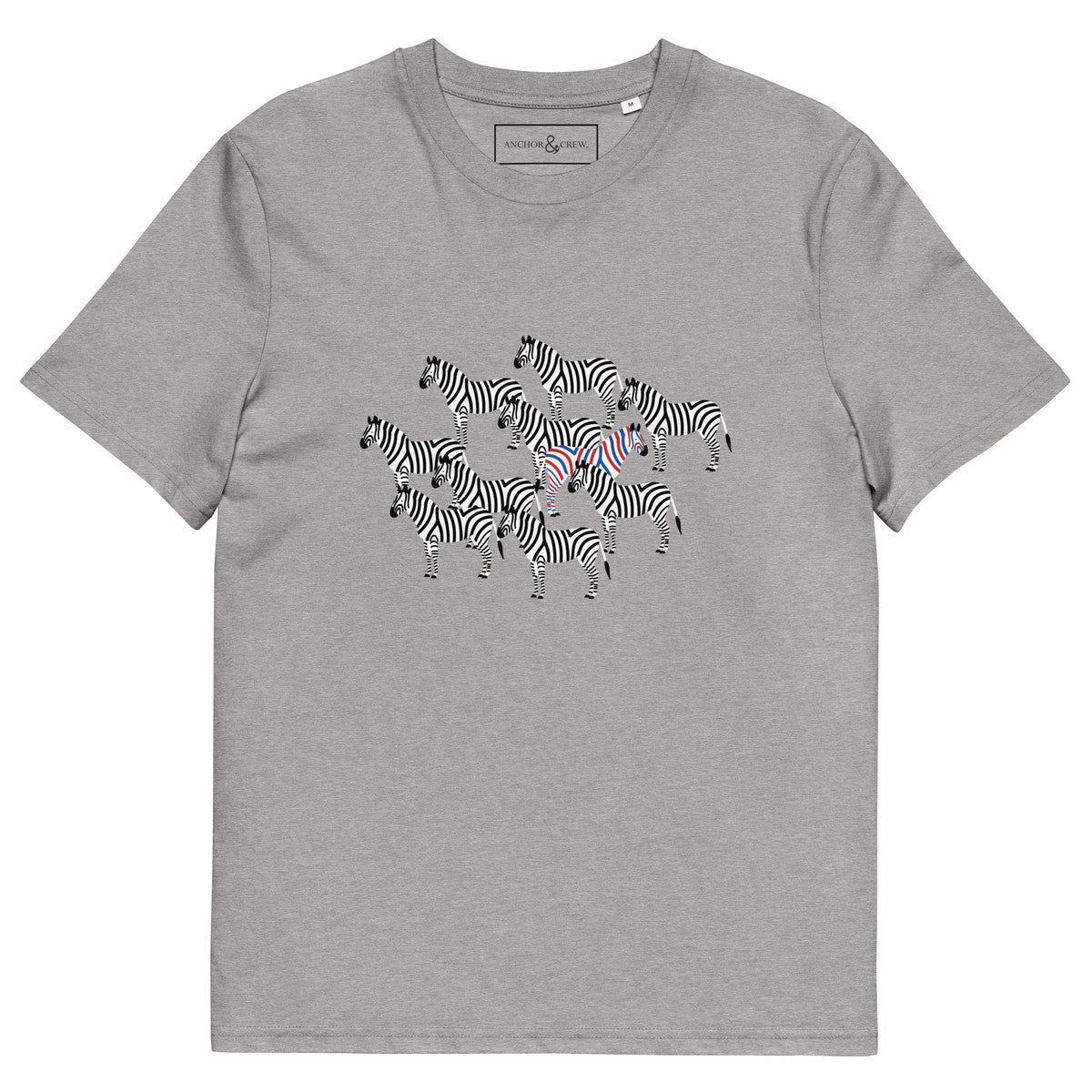 ANCHOR & CREW Zebra Wheres William? Organic Cotton T-Shirt