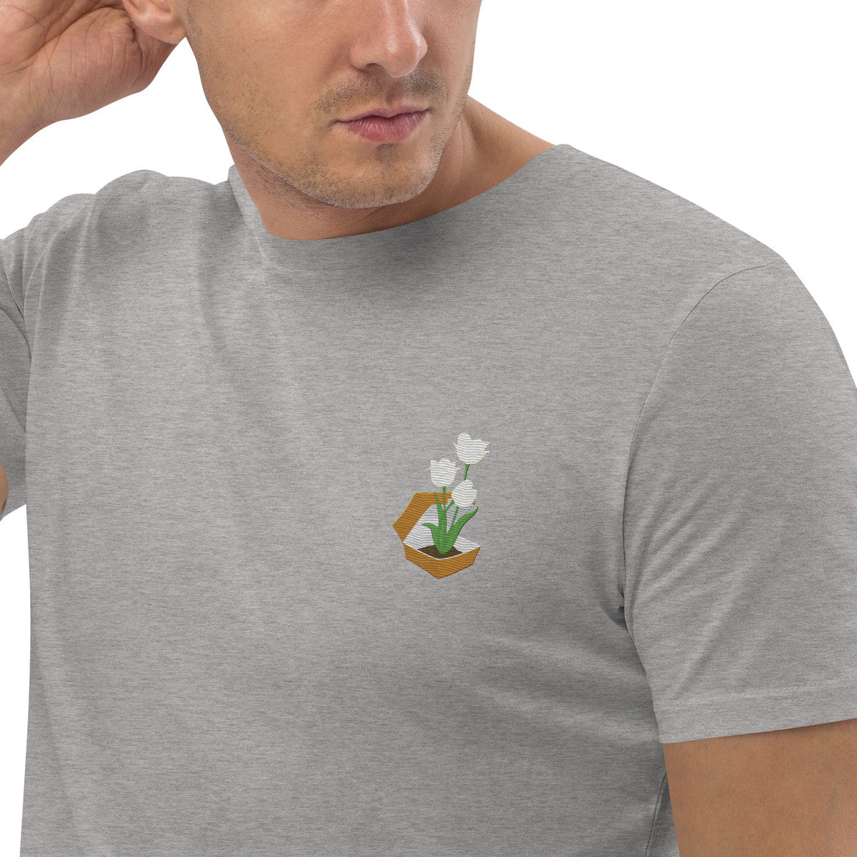 ANCHOR & CREW Tulip Garden Dystopia Organic Cotton Embroidered T-Shirt