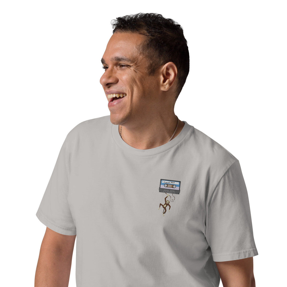 ANCHOR & CREW The Cassette Monkey Organic Cotton Embroidered T-Shirt