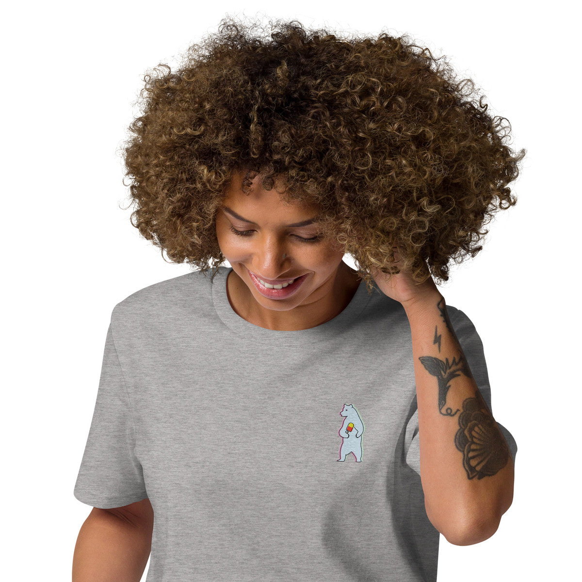 ANCHOR & CREW Polar Bear x Ice Cream In The Wild Organic Cotton Embroidered T-Shirt