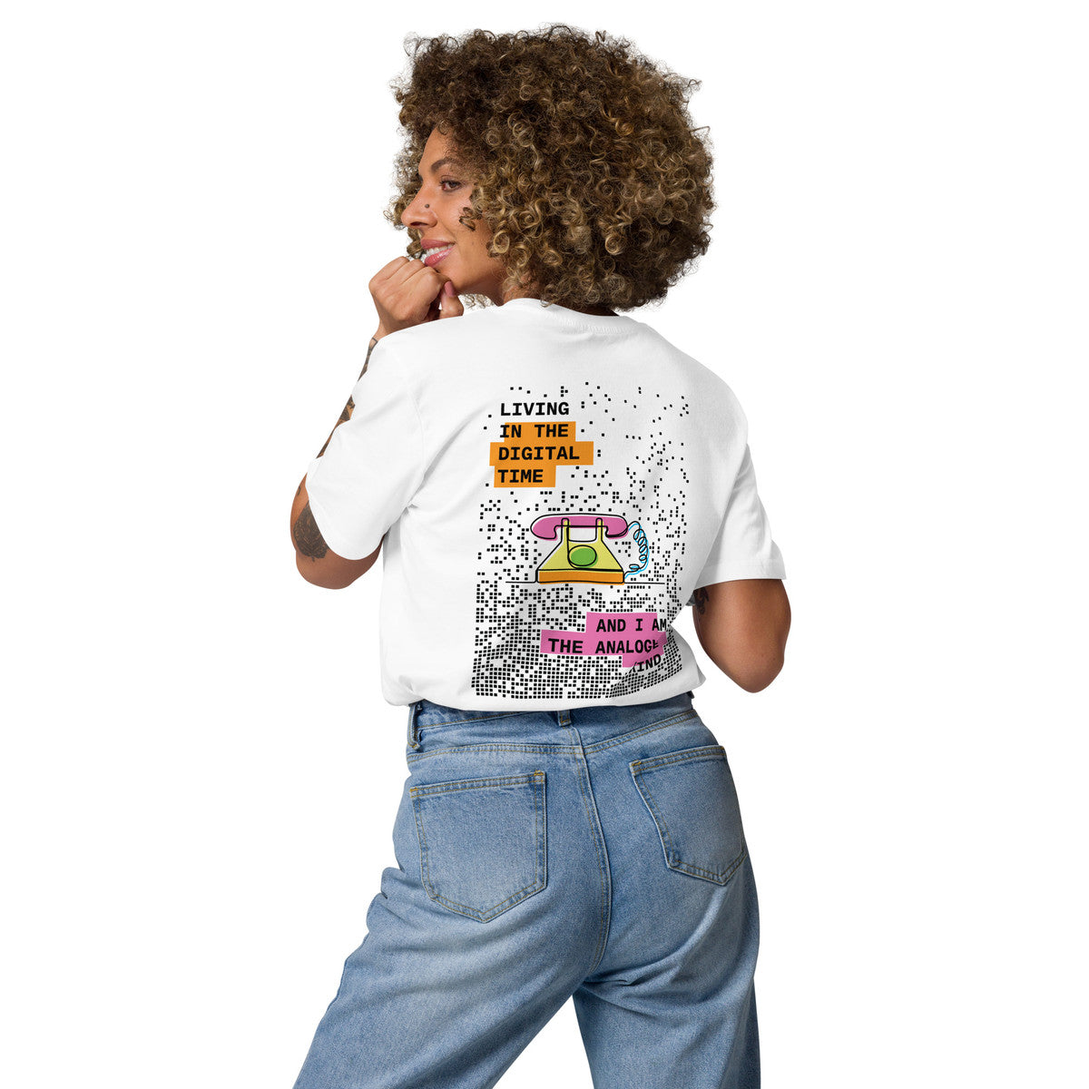 ANCHOR & CREW Phone Digital Time x Analogue Kind Organic Cotton T-Shirt