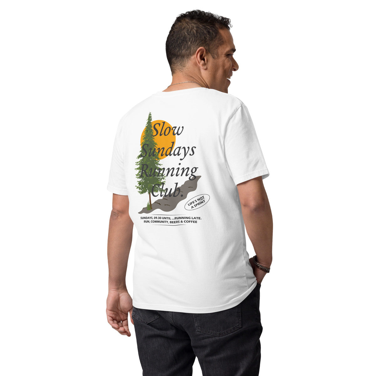 ANCHOR & CREW Mountain Pine Slow Sundays Running Club Organic Cotton T-Shirt