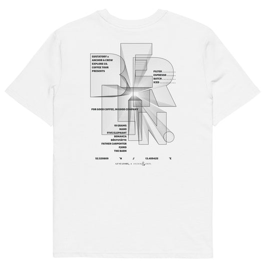 ANCHOR & CREW  GUSTATORY x Berlin Coffee Scene Organic Cotton Embroidered T-Shirt