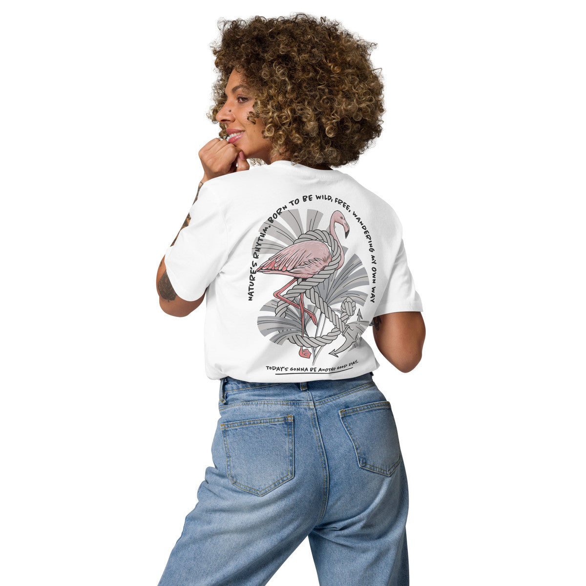 ANCHOR & CREW Flamingo Another Good Day Organic Cotton T-Shirt