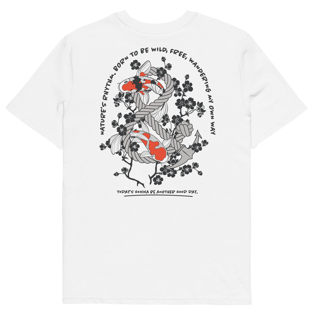 ANCHOR & CREW Koi Fish Another Good Day Organic Cotton T-Shirt