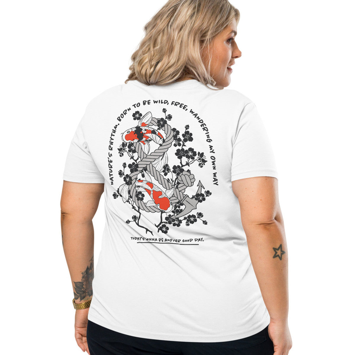 ANCHOR & CREW Koi Fish Another Good Day Organic Cotton T-Shirt
