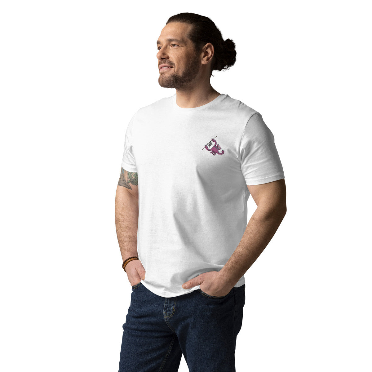 ANCHOR & CREW Scorpion Knitter In The Wild Organic Cotton Embroidered T-Shirt
