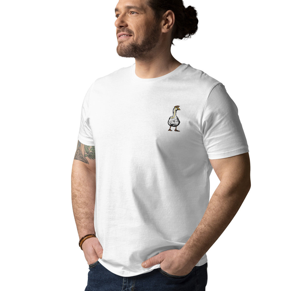 ANCHOR & CREW Dapper Duck Actual Life Organic Cotton Embroidered T-Shirt