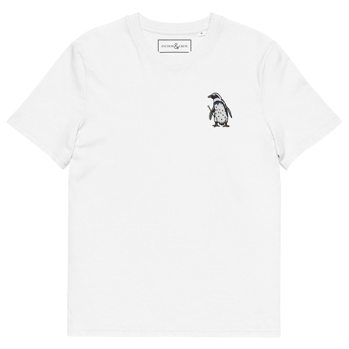 ANCHOR & CREW Penguin Suit Actual Life Organic Cotton Embroidered T-Shirt