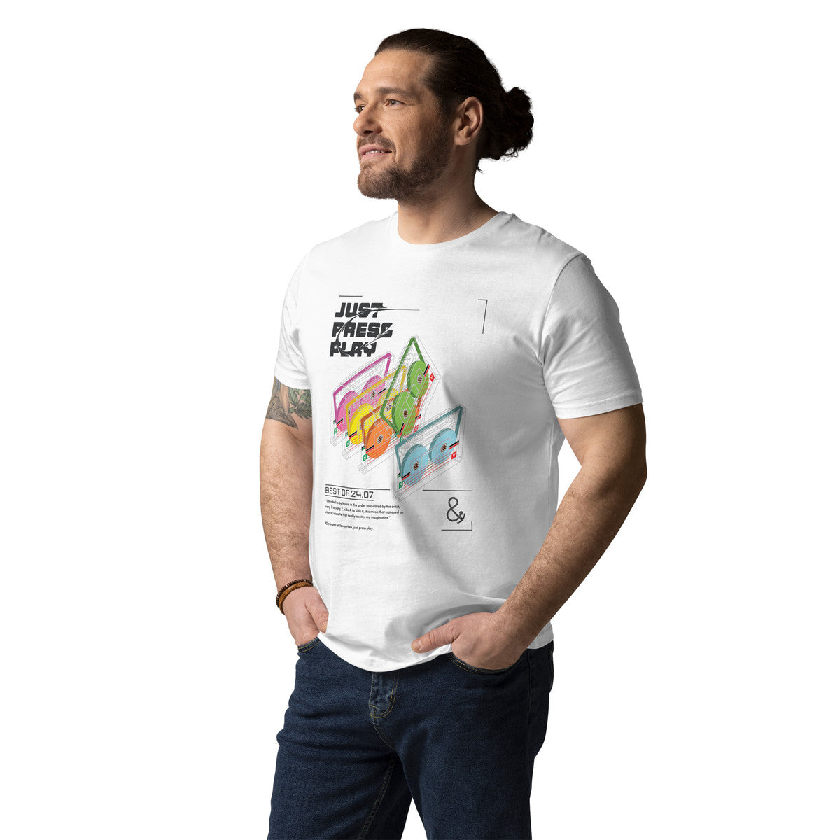 ANCHOR & CREW Just Press Play Cassettes Archives Organic Cotton T-Shirt