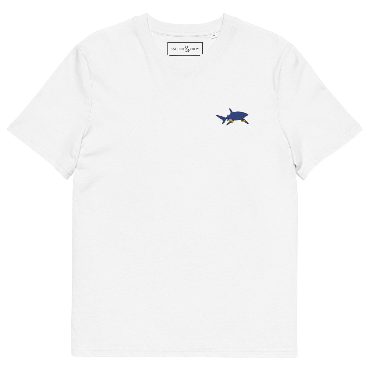 ANCHOR & CREW Shark x Gone Swimming In The Wild Organic Cotton Embroidered T-Shirt