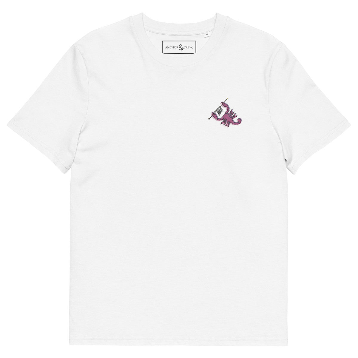 ANCHOR & CREW Scorpion Knitter In The Wild Organic Cotton Embroidered T-Shirt