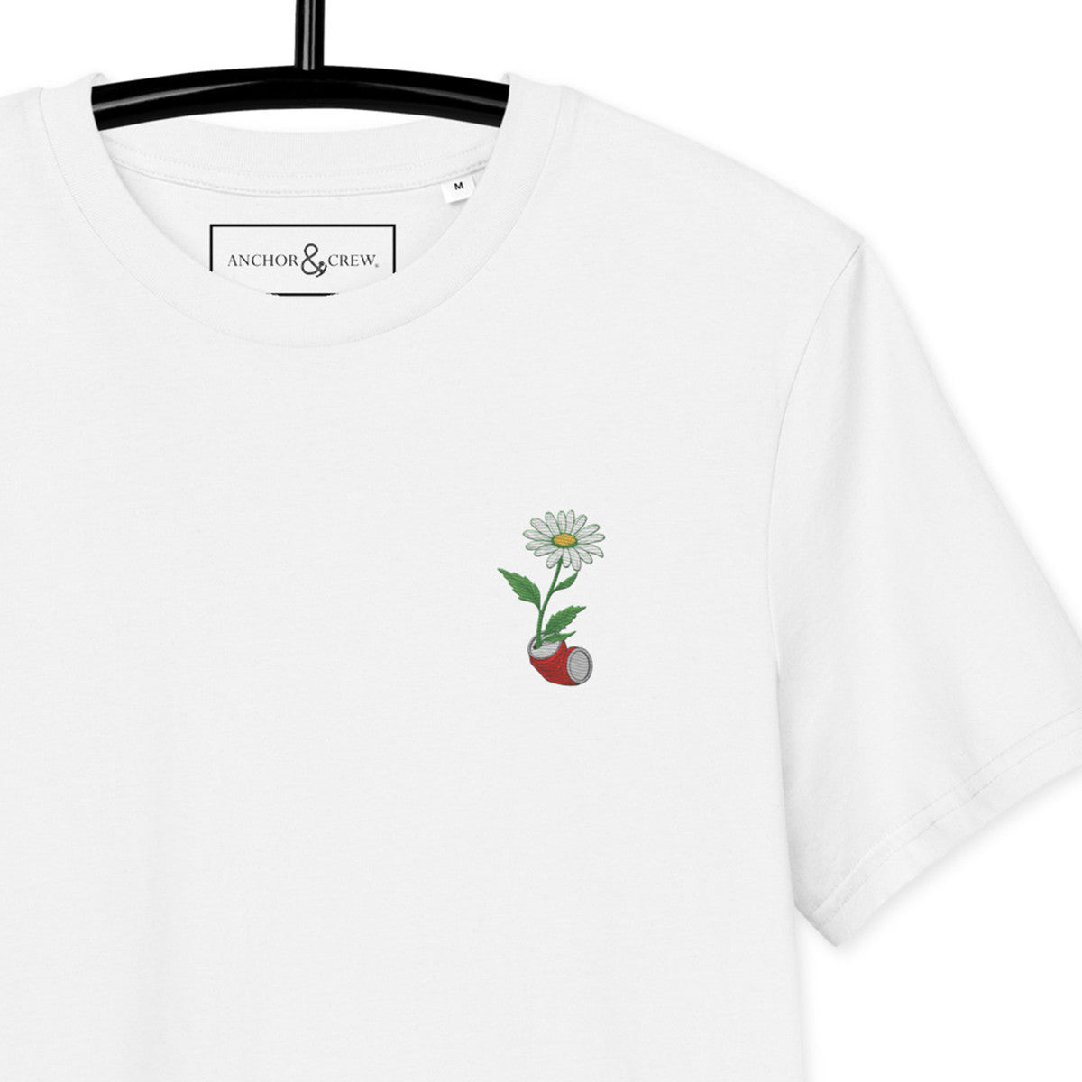 ANCHOR & CREW Daisy Dystopia Garden Organic Cotton Embroidered T-Shirt