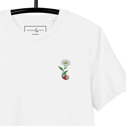 ANCHOR & CREW Daisy Dystopia Garden Organic Cotton Embroidered T-Shirt