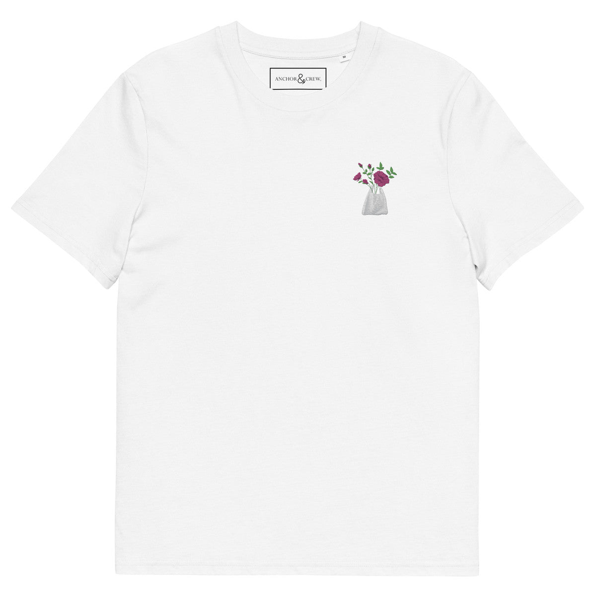ANCHOR & CREW Peony Garden Dystopia Organic Cotton Embroidered T-Shirt
