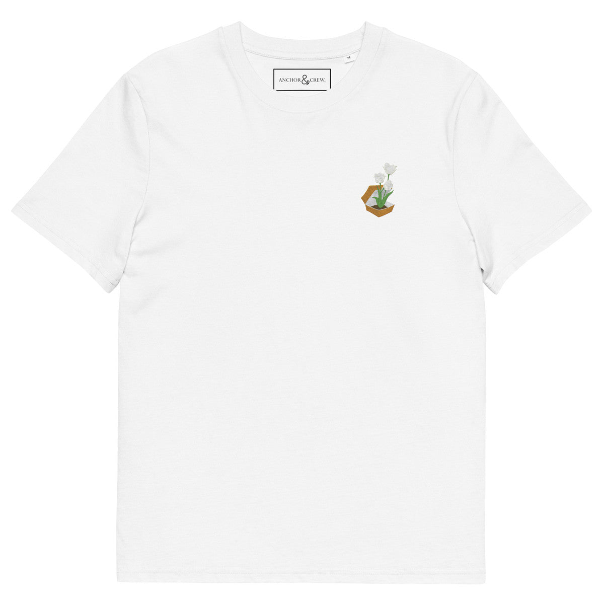 ANCHOR & CREW Tulip Garden Dystopia Organic Cotton Embroidered T-Shirt