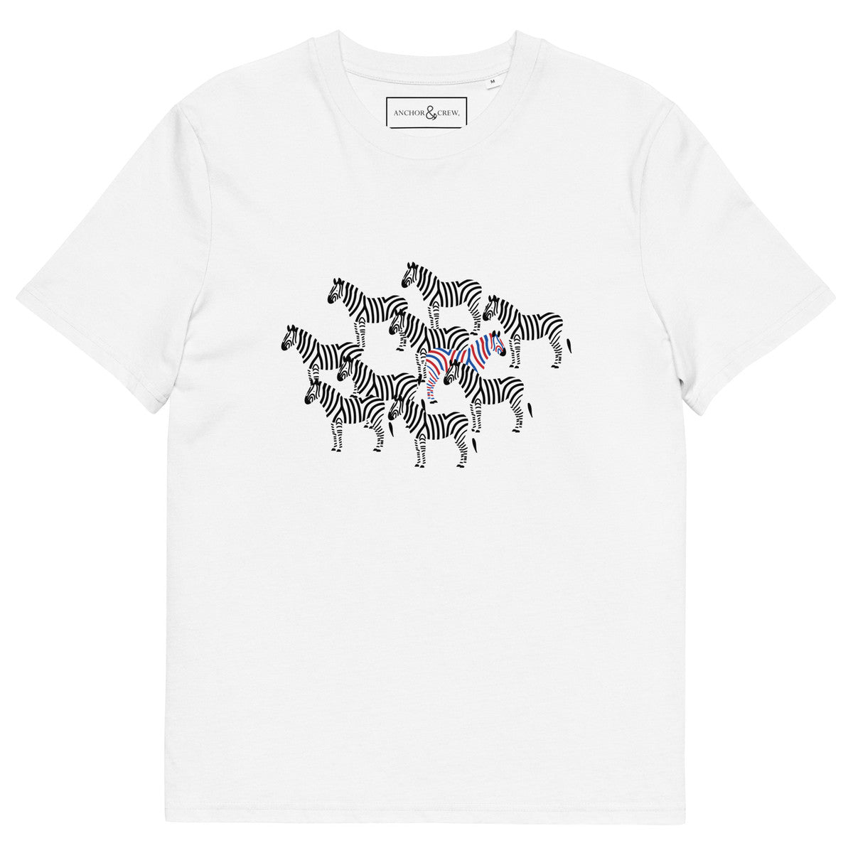 ANCHOR & CREW Zebra Wheres William? Organic Cotton T-Shirt