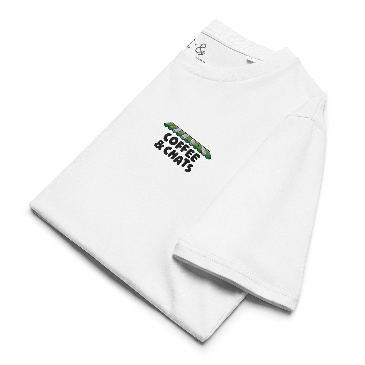 ANCHOR & CREW x GUSTATORY Coffee & Chats Organic Cotton Embroidered T-Shirt