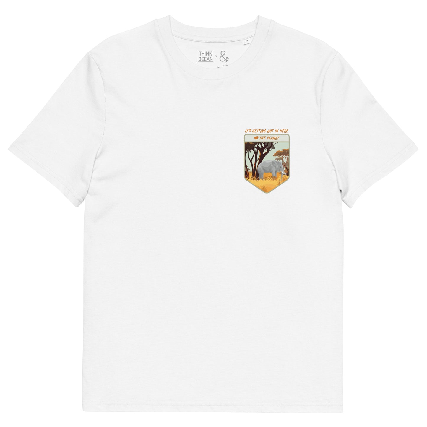 Think Ocean Elephant Love The Planet Organic Cotton T-Shirt