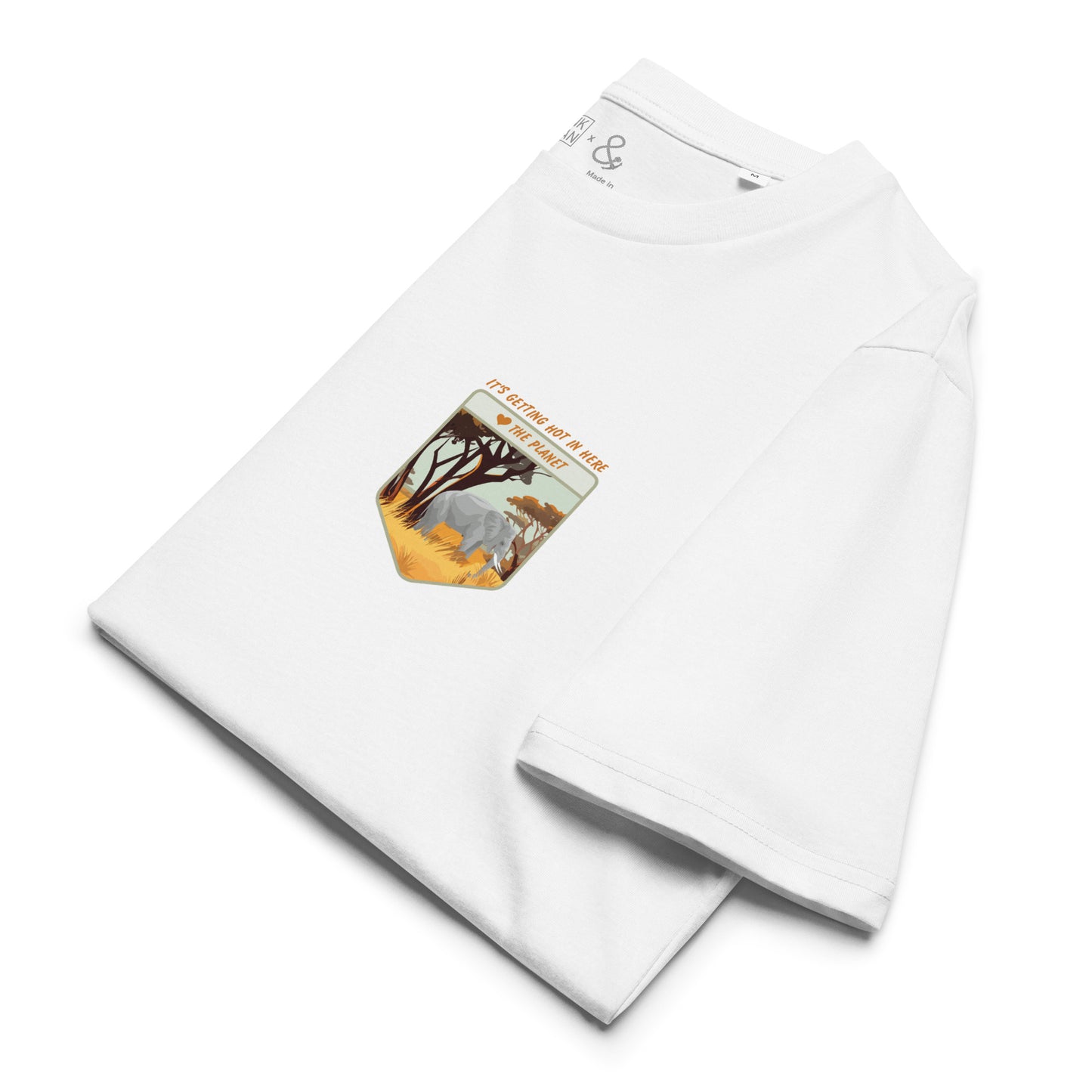 Think Ocean Elephant Love The Planet Organic Cotton T-Shirt