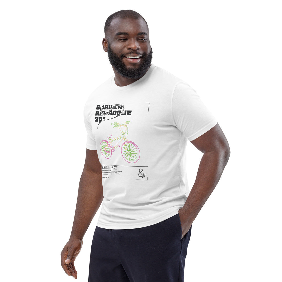 ANCHOR & CREW Gorilla Air-Rogue Bike Archives Organic Cotton T-Shirt