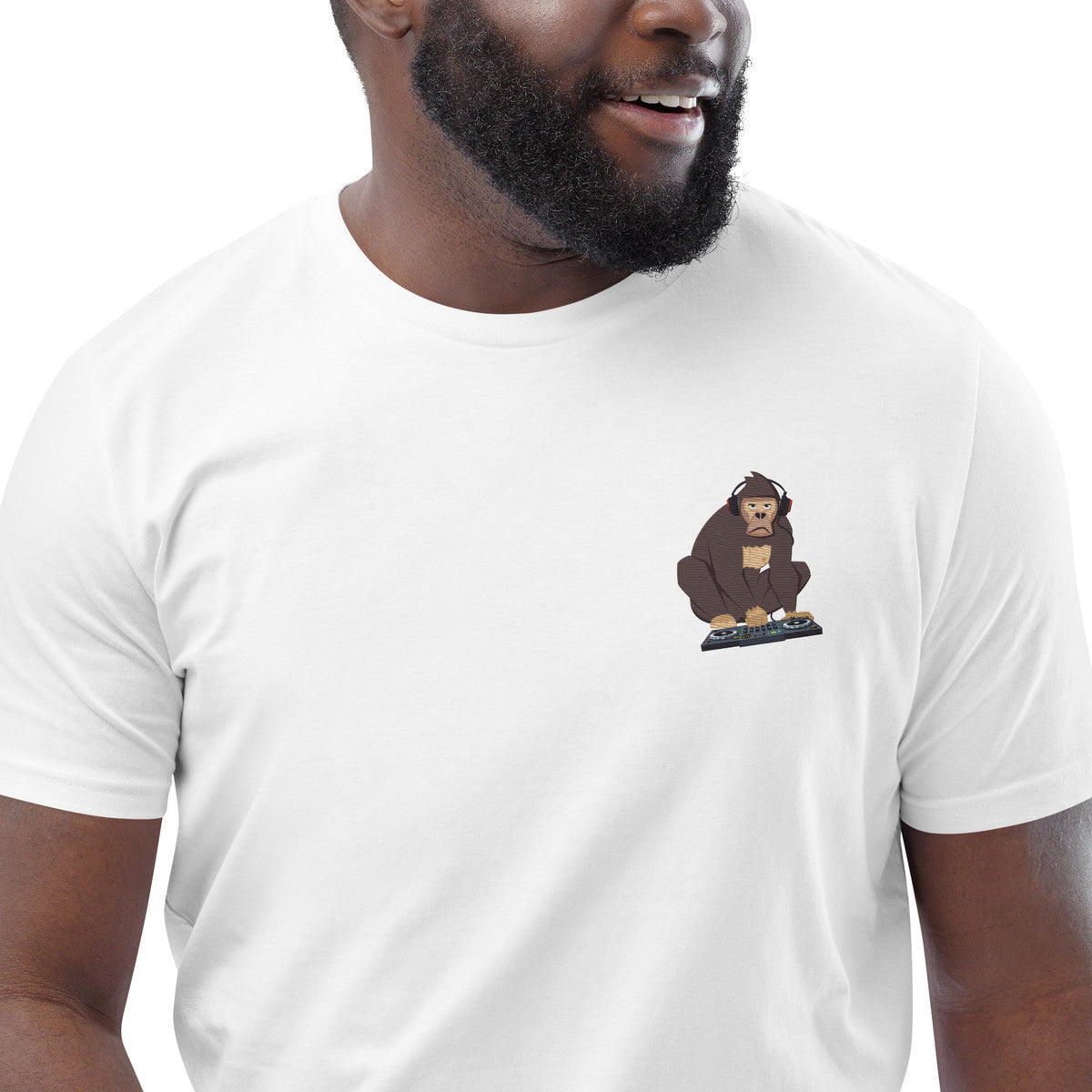 ANCHOR & CREW The DJ Monkey Organic Cotton Embroidered T-Shirt