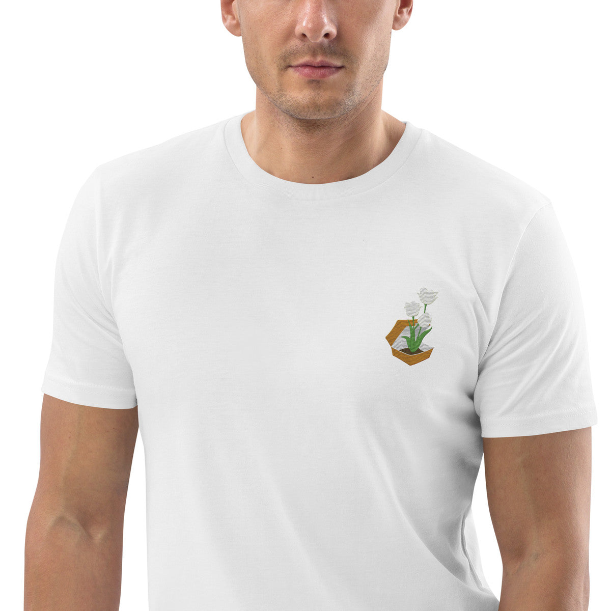 ANCHOR & CREW Tulip Garden Dystopia Organic Cotton Embroidered T-Shirt