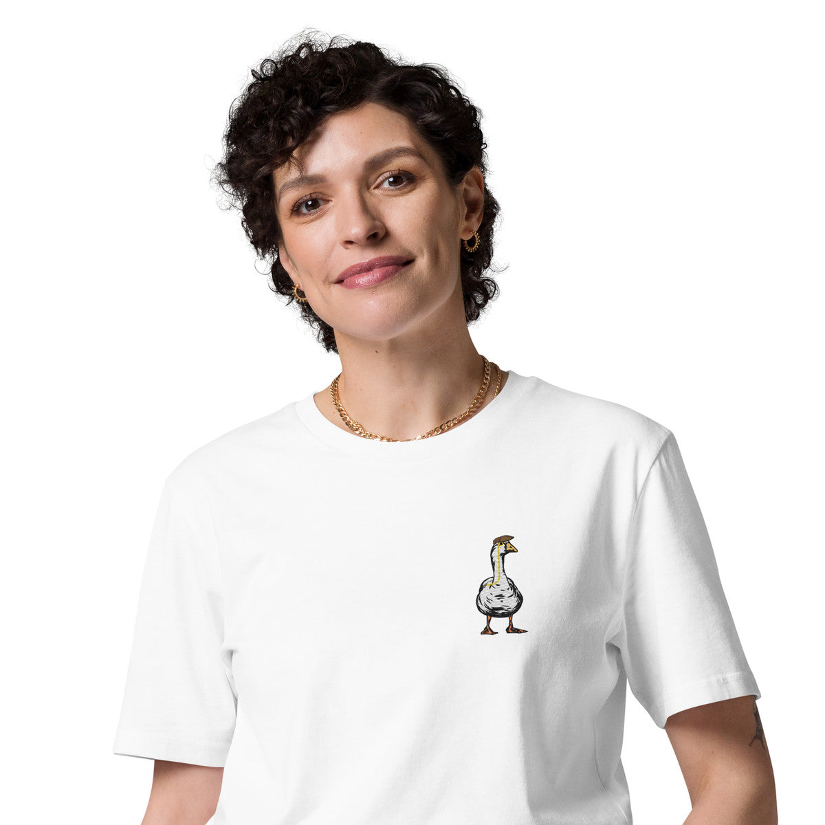 ANCHOR & CREW Dapper Duck Actual Life Organic Cotton Embroidered T-Shirt