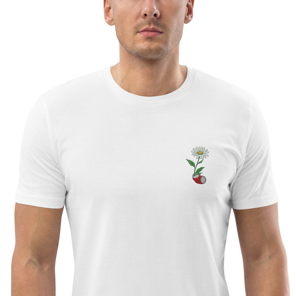 ANCHOR & CREW Daisy Dystopia Garden Organic Cotton Embroidered T-Shirt