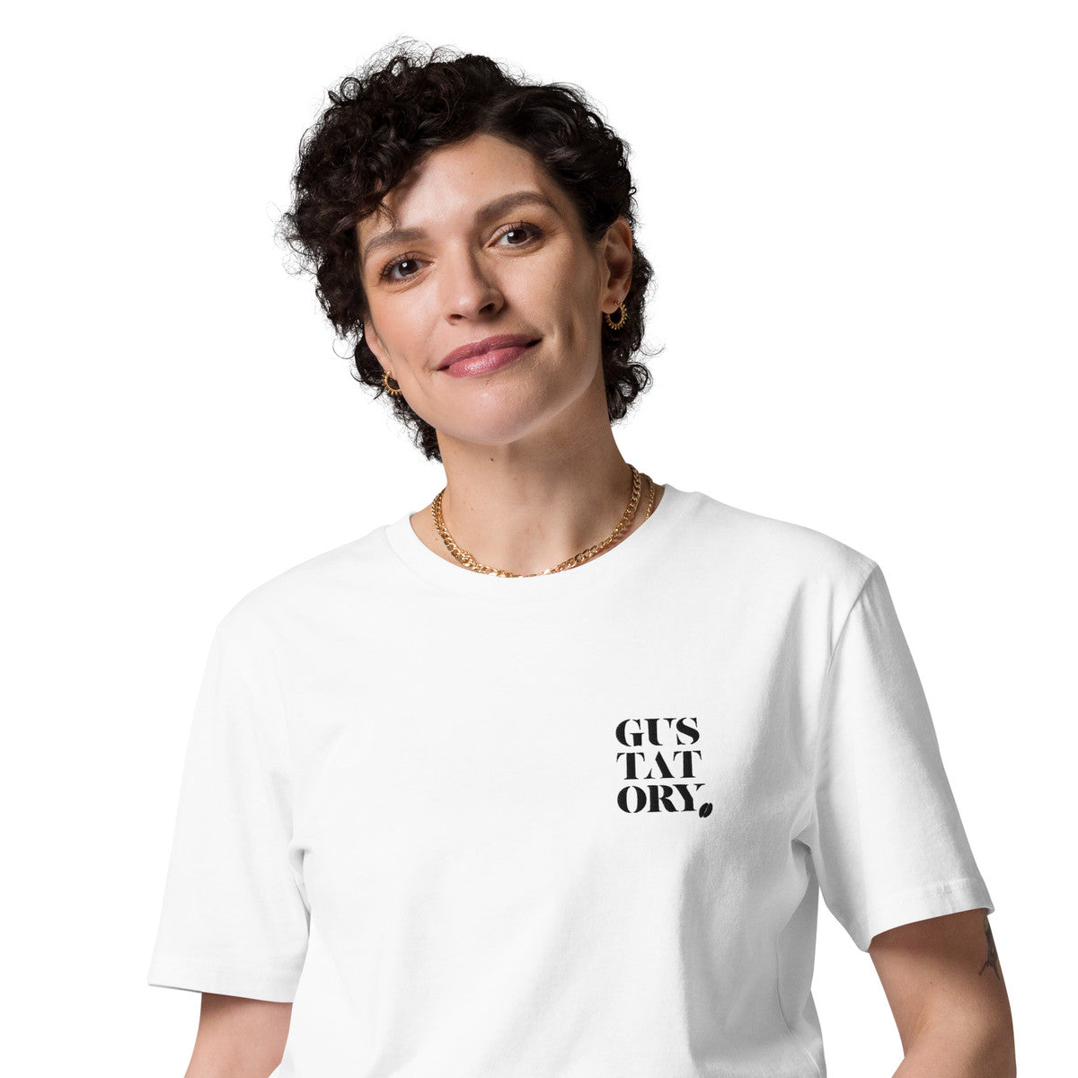 ANCHOR & CREW x GUSTATORY New York Coffee Scene Organic Cotton Embroidered T-Shirt 