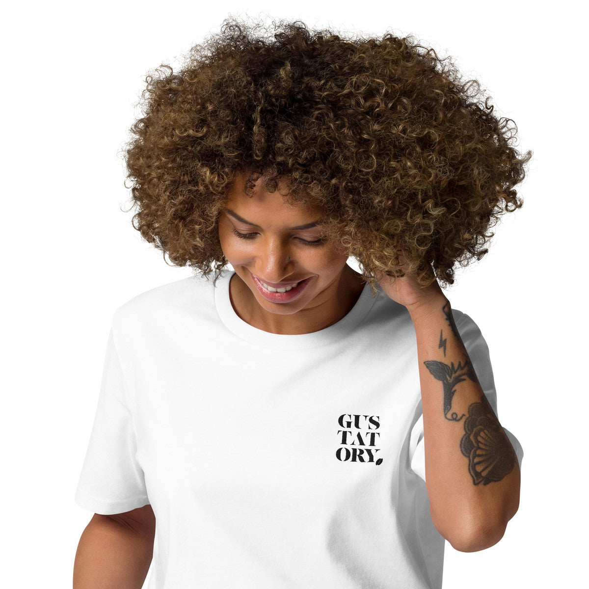 ANCHOR & CREW x GUSTATORY Edinburgh Coffee Scene Organic Cotton Embroidered T-Shirt