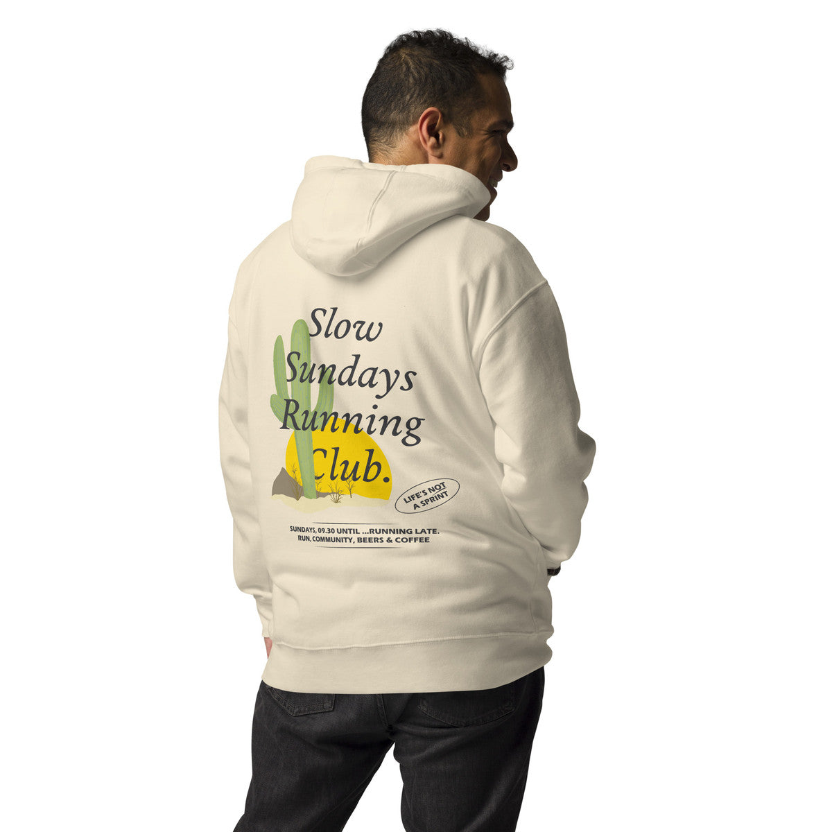 ANCHOR & CREW Cactus Slow Sundays Running Club Cotton Blend Hoodie