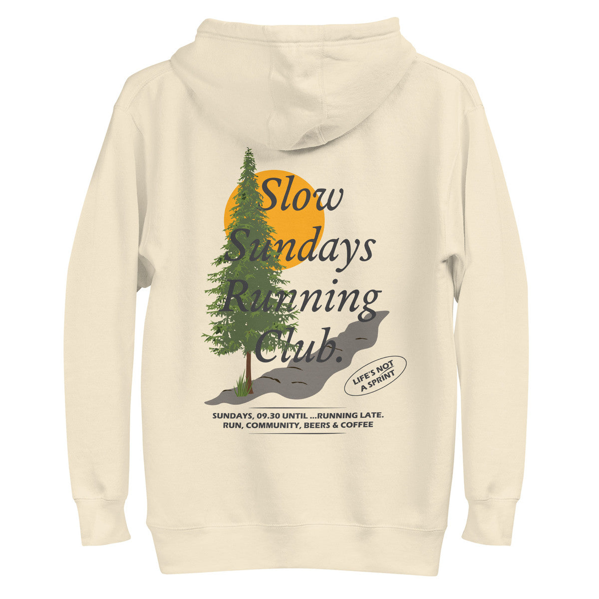 ANCHOR & CREW Mountain Pine Slow Sundays Running Club Cotton Blend Hoodie 