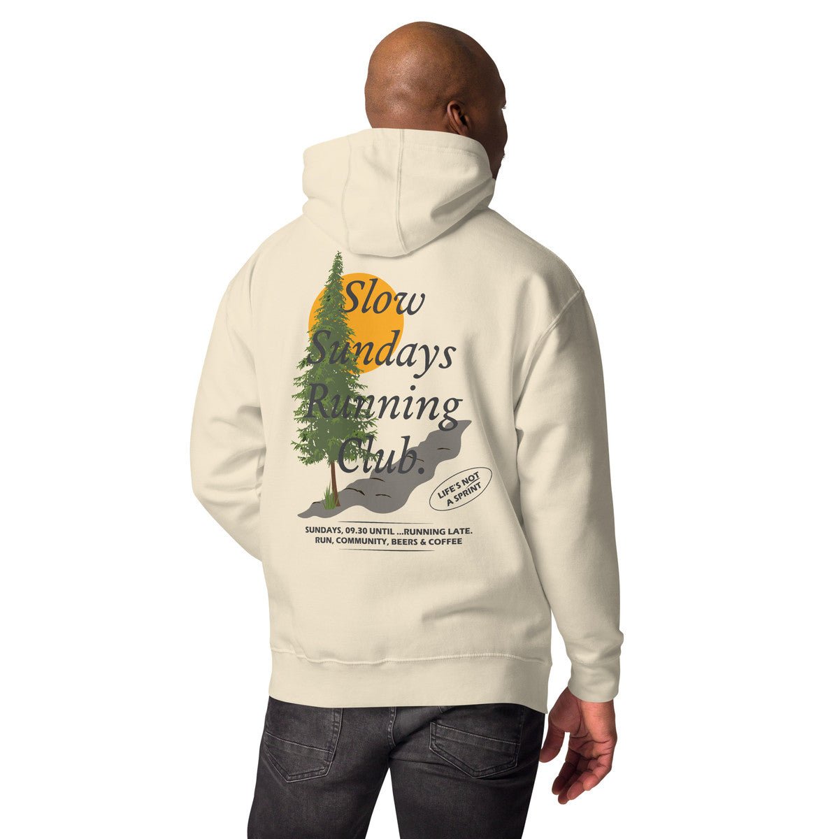 ANCHOR & CREW Mountain Pine Slow Sundays Running Club Cotton Blend Hoodie 