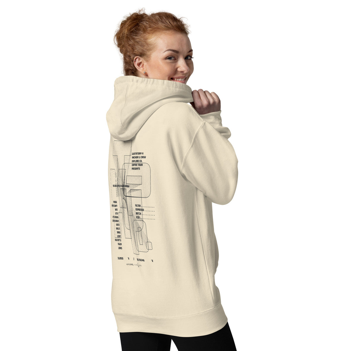 ANCHOR & CREW x GUSTATORY Tokyo Coffee Scene Cotton Blend Embroidered Hoodie