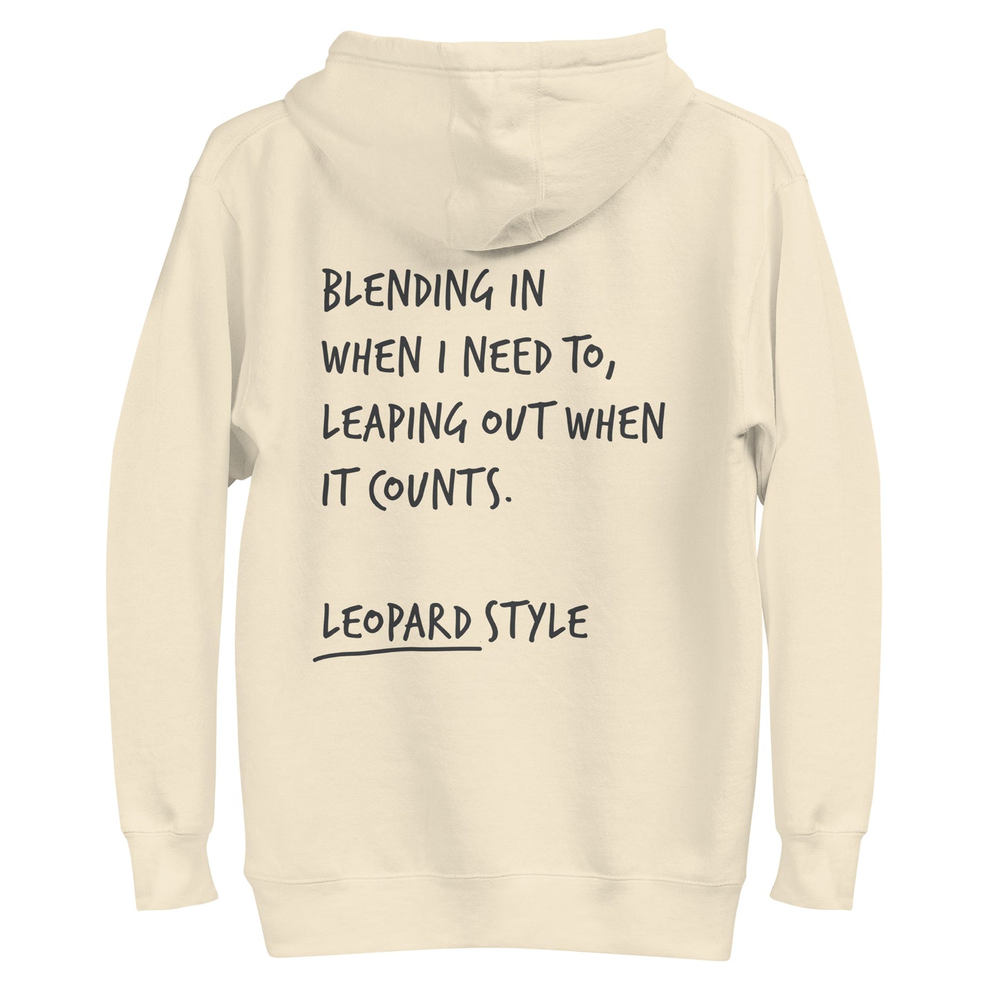 Think Ocean Leopard Aspirations Cotton Blend Embroidered Hoodie