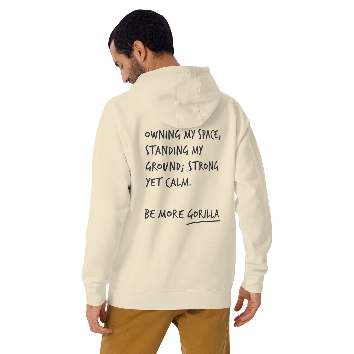 Think Ocean Gorilla Aspirations Cotton Blend Embroidered Hoodie