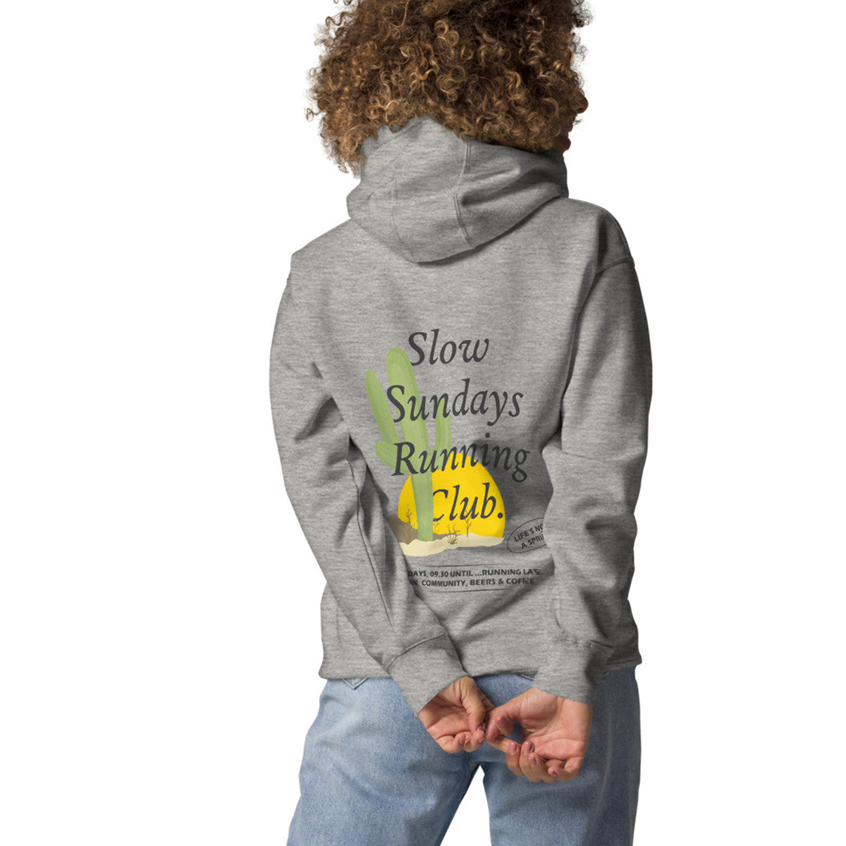 ANCHOR & CREW Cactus Slow Sundays Running Club Cotton Blend Hoodie